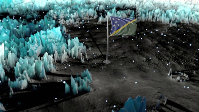 所罗门群岛史诗旗帜背景循环视频下载