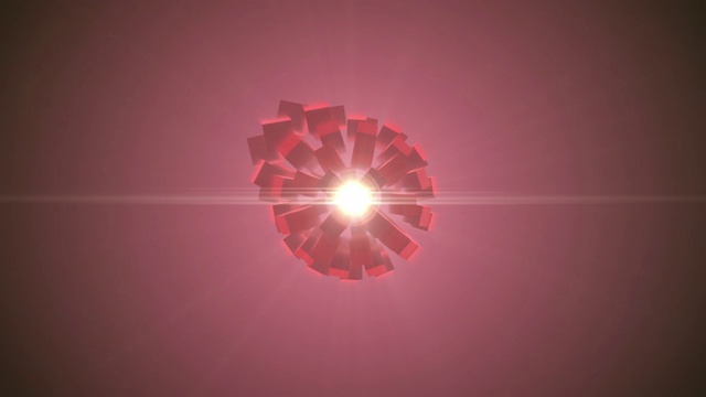 变形立方体球体混凝土和红色视频素材