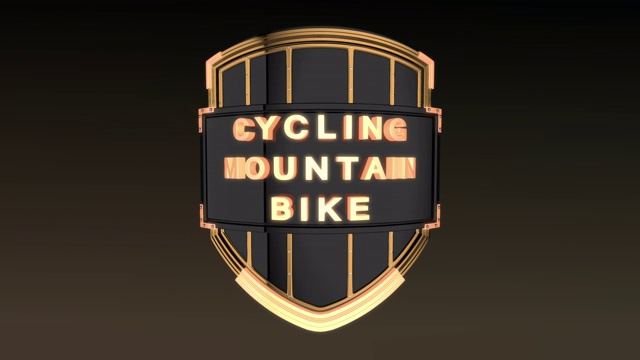 骑山地自行车-橙色视频下载