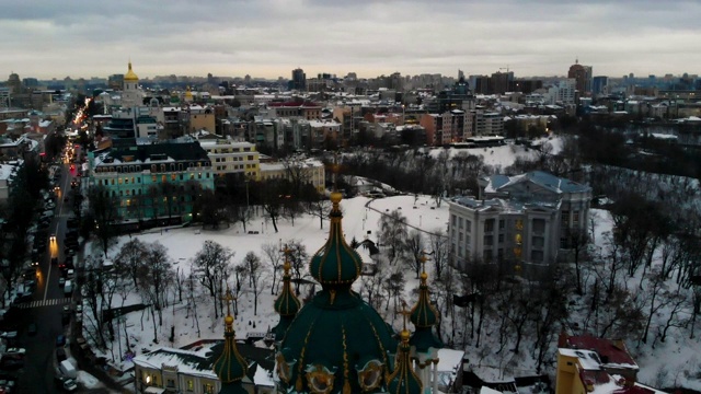 乌克兰基辅的圣安德鲁教堂视频素材