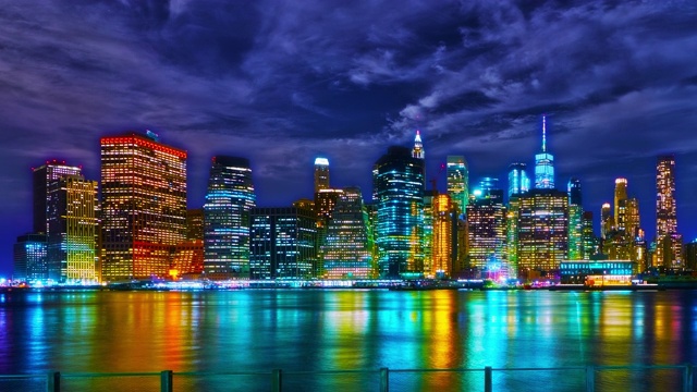 曼哈顿市中心的创意时光流逝。世贸中心。视频下载