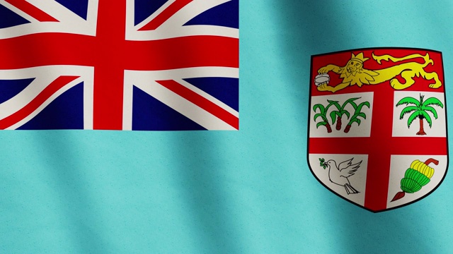 斐济挥舞旗帜近距离民主-无缝视频动画视频下载