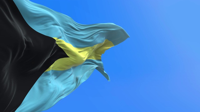 巴哈马- 3D现实挥舞旗帜的背景视频下载