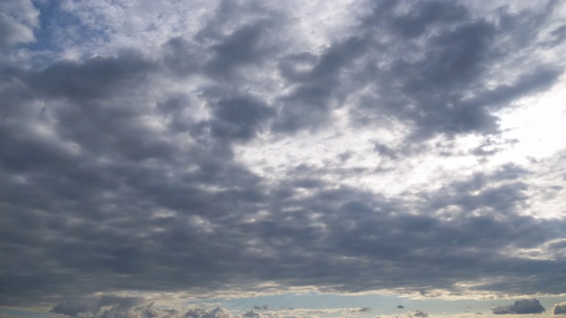 白云在蓝天中平稳地移动。间隔拍摄。云的空间视频素材