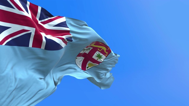 斐济-三维逼真的挥舞旗帜背景视频下载