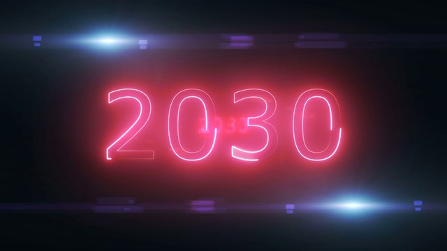 黑色背景下的抽象循环2030年概念视频下载