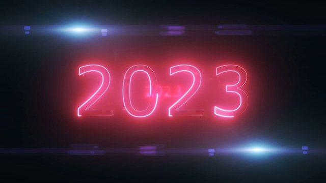 抽象循环2023年概念的黑色背景视频下载