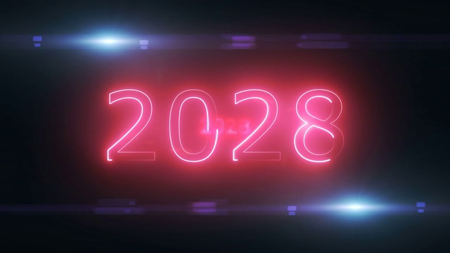 2028年循环概念的黑色背景视频下载