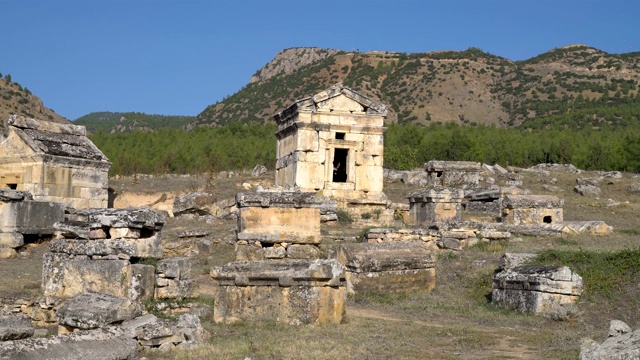 土耳其德尼兹利帕穆凯勒的希拉波利斯古城遗址视频素材
