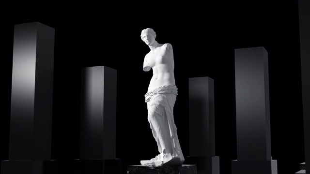 从3D像素上看阿芙罗狄蒂的出现视频下载