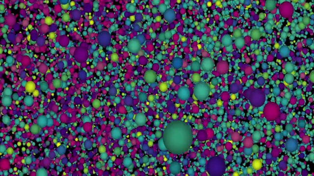 数字生成的慢动作彩色粒子爆炸视频素材