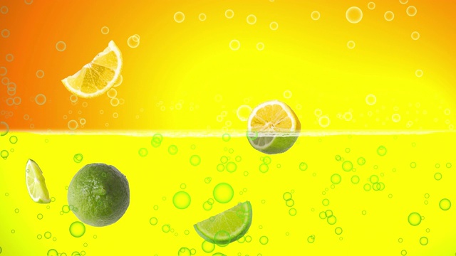 清新柠檬水动画视频素材