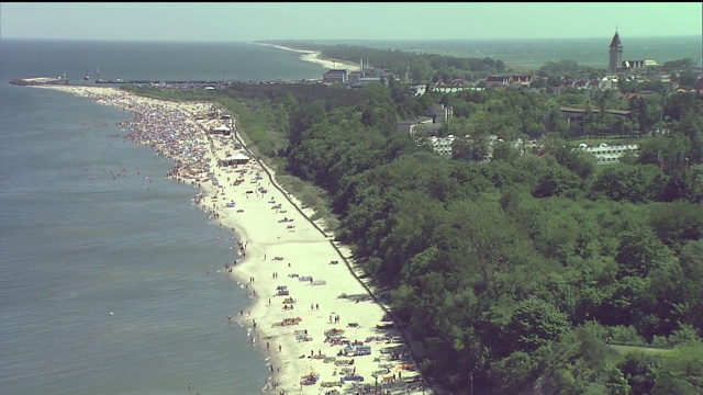 海滩Wladyslawowo视频素材