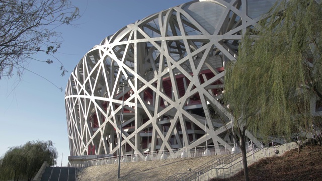 国家体育场(鸟巢)，奥林匹克公园，西城，北京，中华人民共和国，亚洲视频素材