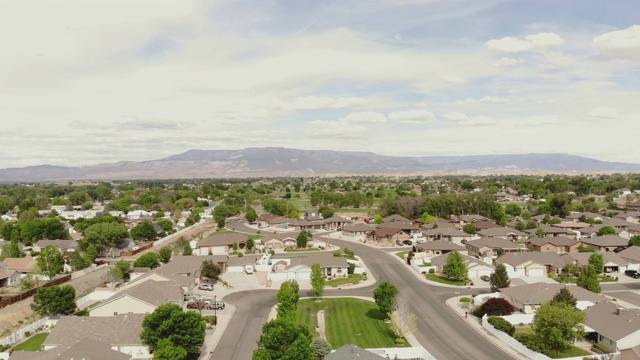 乡村小镇美国社区4K视频飞越视频素材