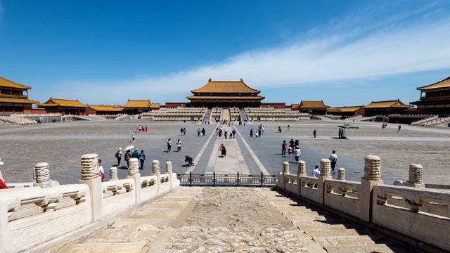 北京紫禁城广场和宫殿视频素材