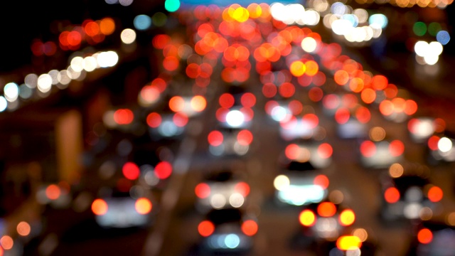 泰国曼谷夜间交通堵塞视频下载