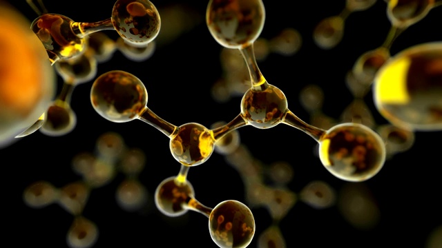 抽象物理科学分子背景-可循环的3D动画视频素材