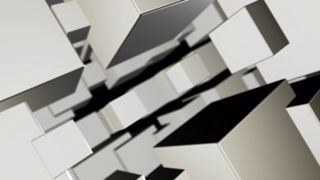 抽象的铬立方体背景循环视频下载