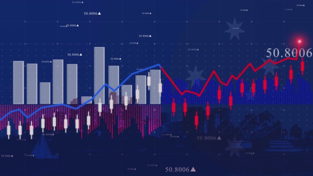 澳大利亚财务图表背景素材库存视频素材