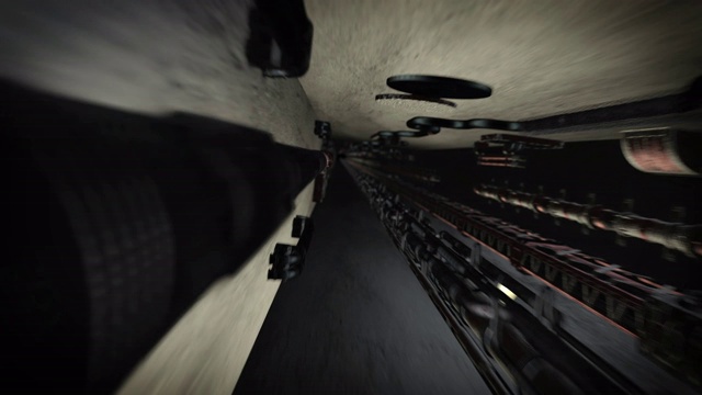 黑暗的隧道和生锈的管道07视频素材