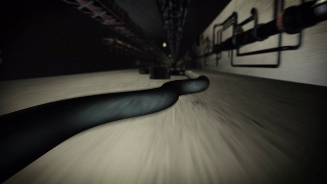 黑暗的隧道和生锈的管道09视频素材