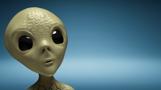 一个外星人的3d模型。视频下载