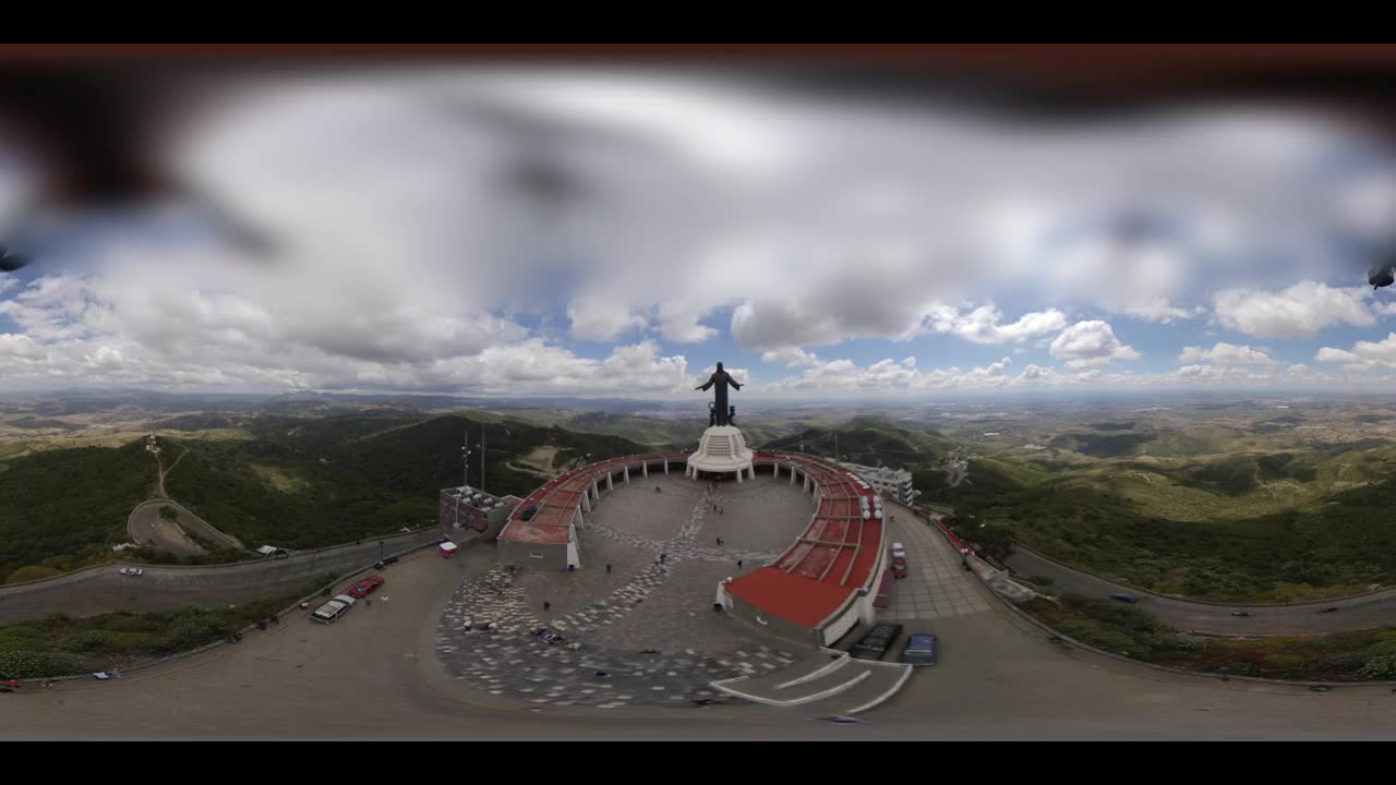 在360虚拟现实中，瓜纳华托Cubilete山的基督国王视频下载