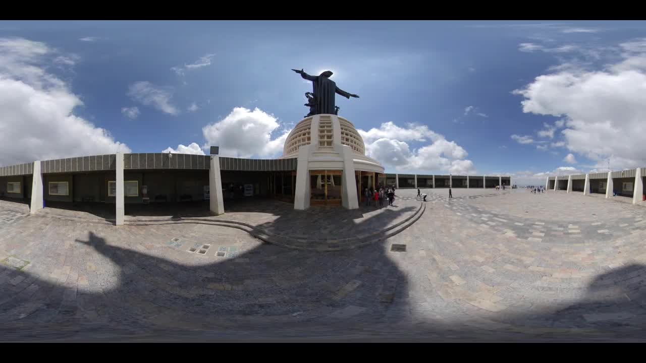 在360虚拟现实中，瓜纳华托Cubilete山的基督国王视频素材