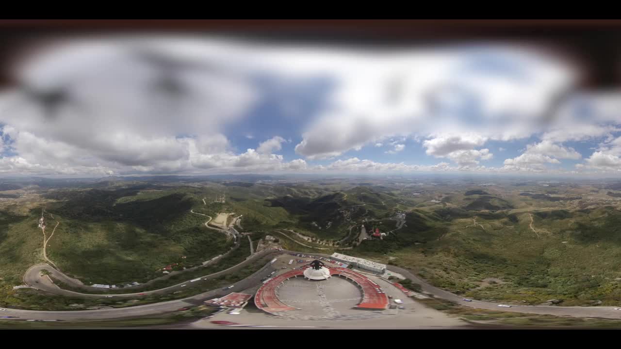 在360虚拟现实中，瓜纳华托Cubilete山的基督国王视频素材