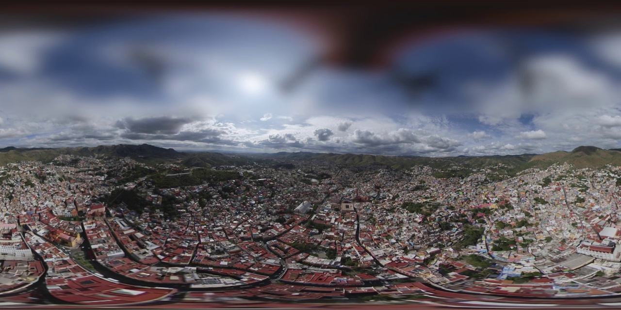 瓜纳华托城市空中360 VR拍摄视频素材