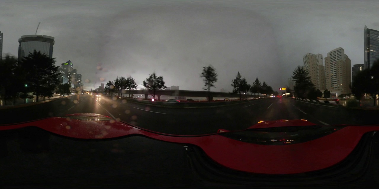 下雨的圣达菲墨西哥城未来360°VR全景视频素材