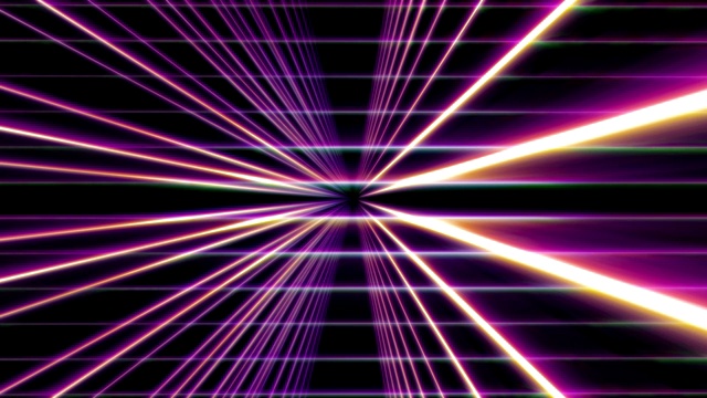 三维线条霓虹灯在空间视频素材