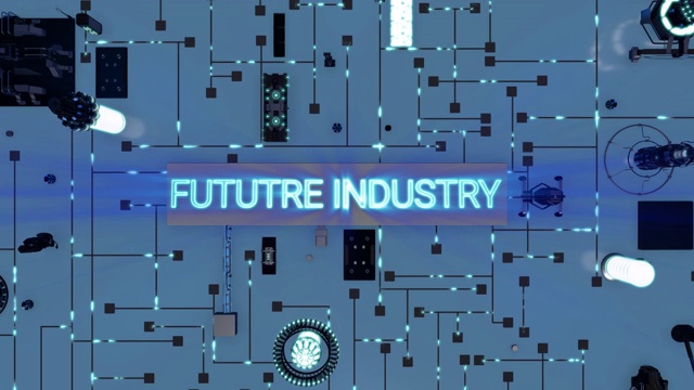 未来科技环蓝未来产业视频素材