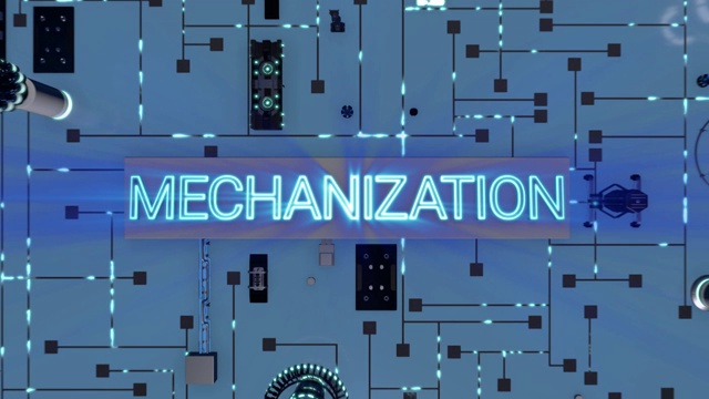 未来技术循环蓝机械化视频下载