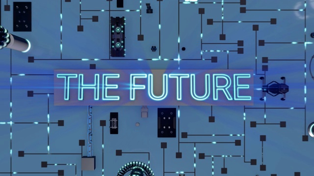未来技术环蓝未来视频素材