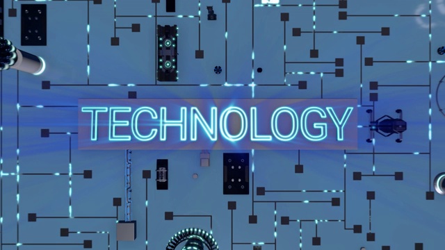 未来科技环蓝技术视频素材