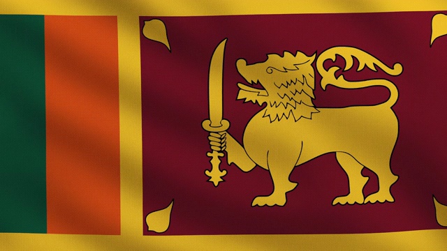 斯里兰卡国旗视频素材