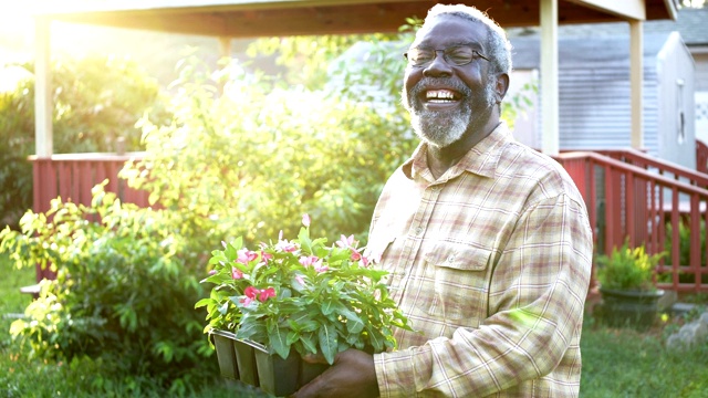 高级非裔美国人园艺视频素材