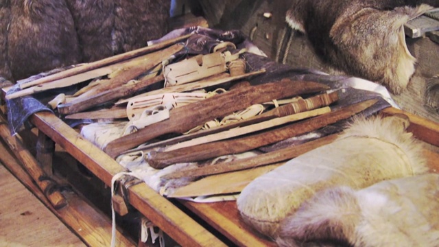 西博尔斯卡共和国北美土著文化博物馆的工具视频素材