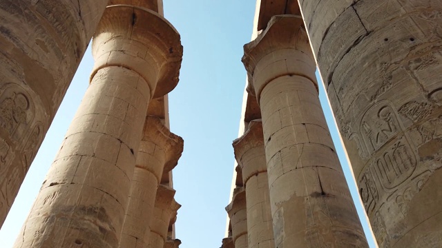 埃及卢克索神庙阿蒙霍特普三世柱廊视频素材