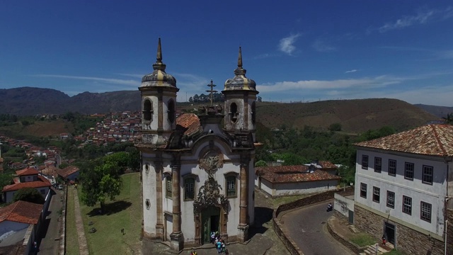巴西米纳斯吉拉斯州乌罗普雷托的圣方济各阿西西教堂视频素材