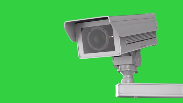 安全摄像头在绿屏上视频素材