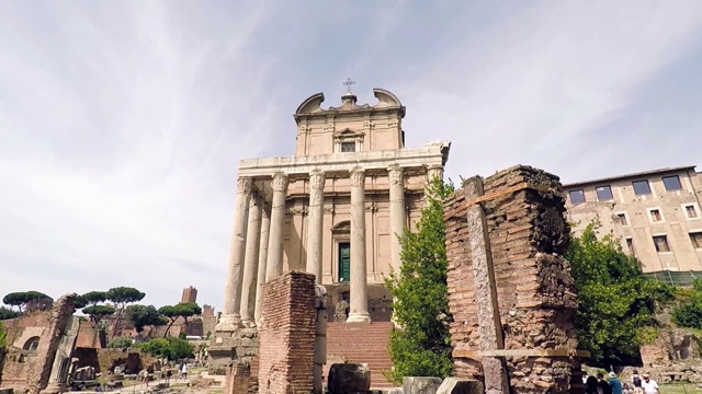 阿波罗神庙-古罗马广场-古罗马遗址视频素材