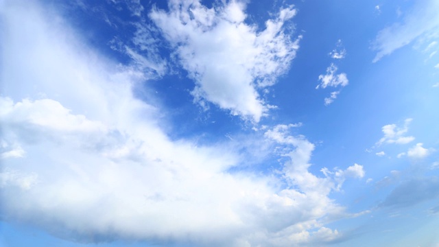 延时拍摄的蓝天和云朵在日本4K分辨率的镜头视频下载