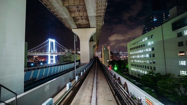 日本东京隧道中百合峰线的时间流逝视频下载
