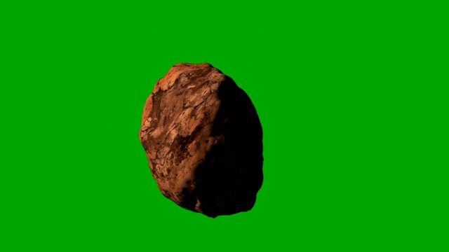 绿屏的小行星视频素材