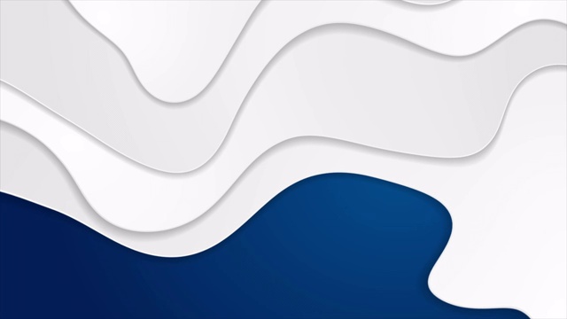 白色的纸波在深蓝色的背景视频动画视频素材