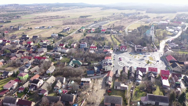 从上面俯瞰Wlodowice村视频下载