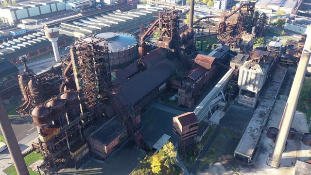 捷克共和国奥斯特拉瓦的冶金厂建筑视频下载